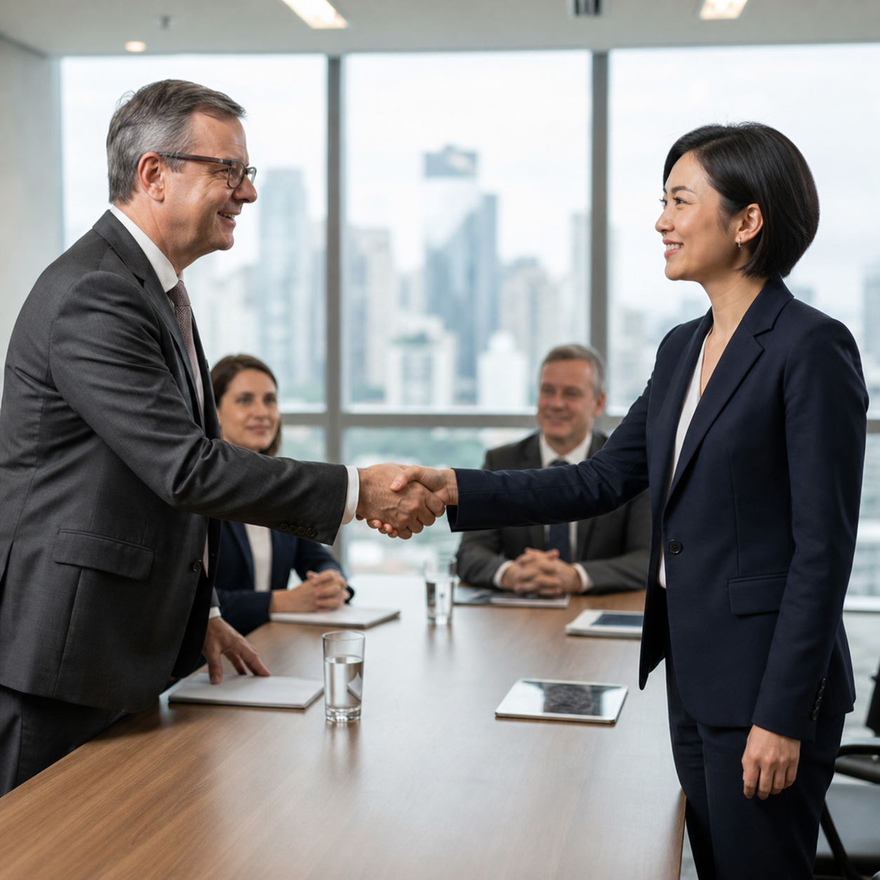 Chinese Executive in a Modern Office Setting